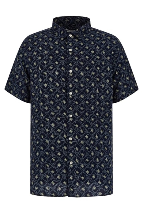 GUESS ECO SS COLLIN AOP SHIRT SMART BLUE ROPE SMAL 4