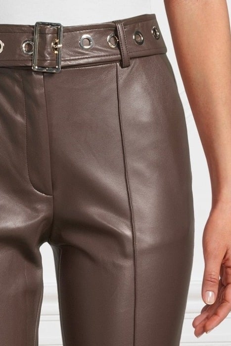 RORY PANT CHOCOLATE LEATHER BROWNIE 4