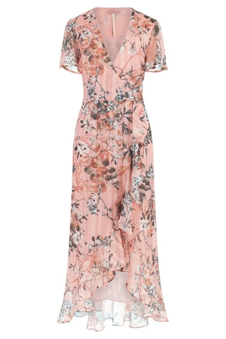 GUESS ECO NEW JUNA LONG DRESS EUCALYPTUS FLORAL PR 3