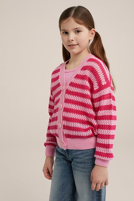 KNITTED CARDIGAN PINK 1