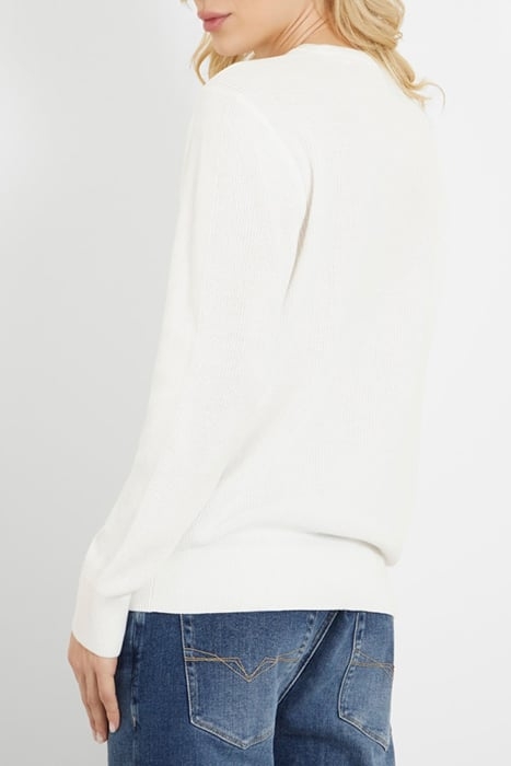 GUESS ECO BUD LS CN STITCHED S SALT WHITE 2