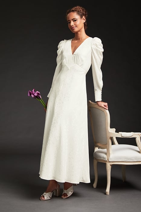 DR ROSE V NECK BRIDAL IVORY 5