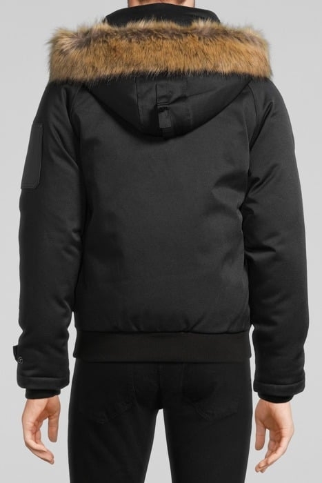 DOUDOUNE COURTE AVEC CAPUCHE ET FOURRURE AMOVIBLE BLACK 2