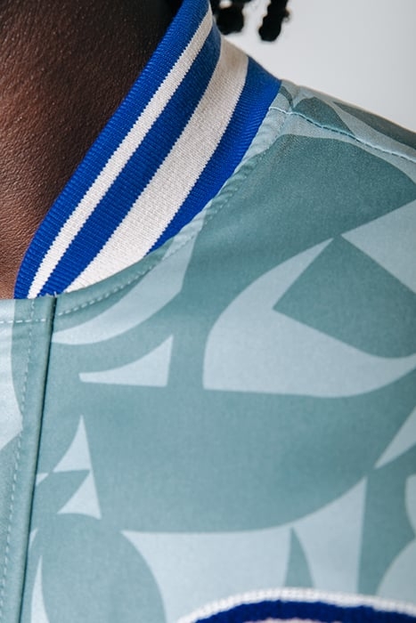 ASHER SWIRL PATCH BASEBALL BOMBER GREY BLUE 5