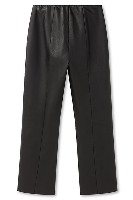 FAUX LEATHER CROP FLARE BLACK 4