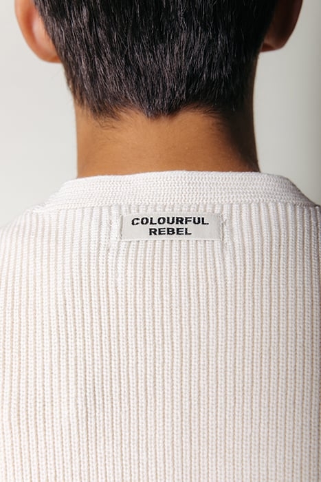 RILEY KNITTED ZIP VEST OFF WHITE 4