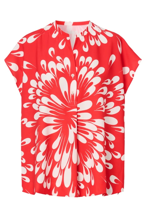 PRINTED RELAXED TOP FIERY RED 3