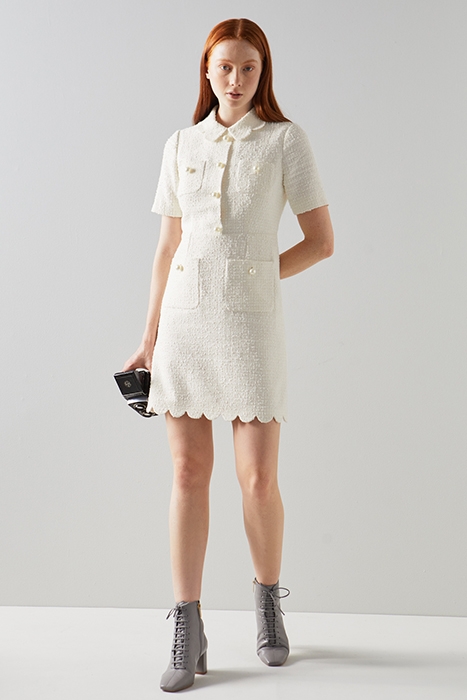 DR VENETIA TWEED SCALLOP CREAM 3