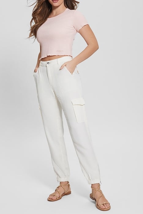 GUESS ECO ES BOWIE CARGO CHINO CREAM WHITE MULTI 3