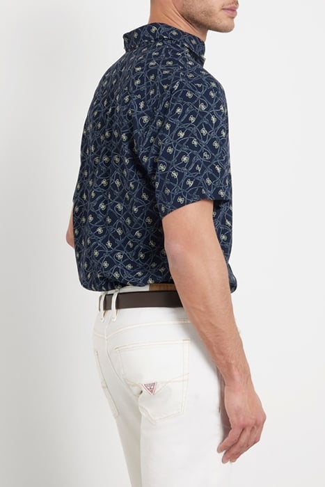 GUESS ECO SS COLLIN AOP SHIRT SMART BLUE ROPE SMAL 2
