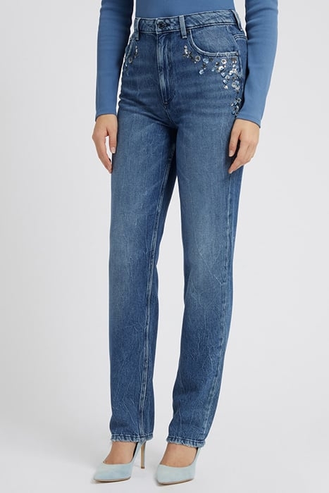 GUESS ECO MOM JEAN BLESSED SEQUINS 1