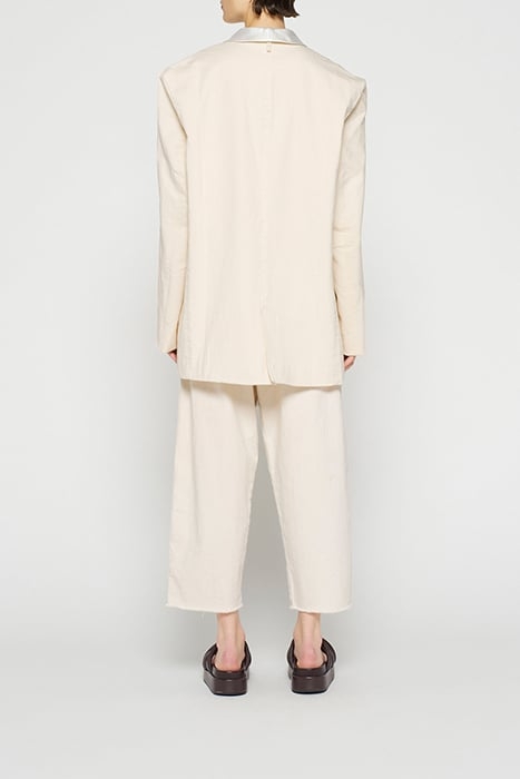 SMOKING BLAZER SLUB TWILL ECRU 2