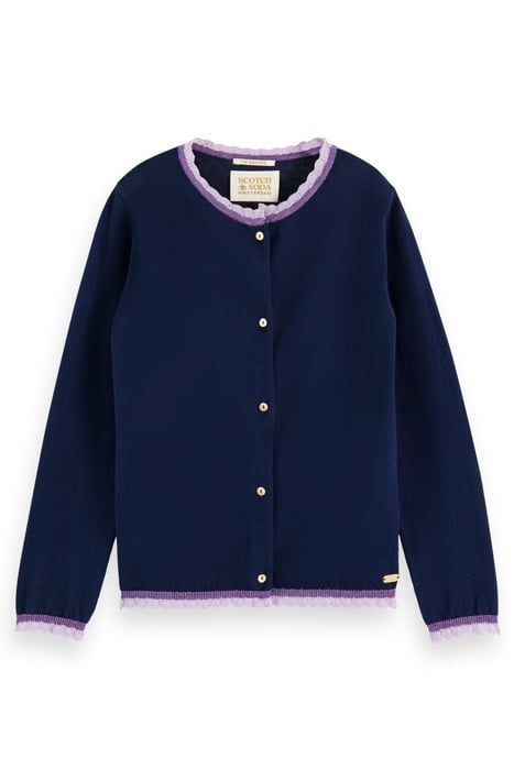 GIRLS LIGHTWEIGHT GLITTER TIPPING CARDIGAN NIGHT 4