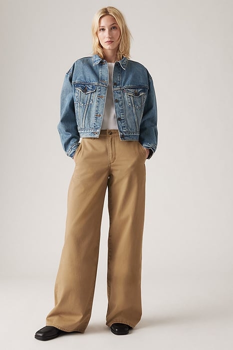 XL WIDE-LEG & FLARED JEANS PANT BEIGE 5