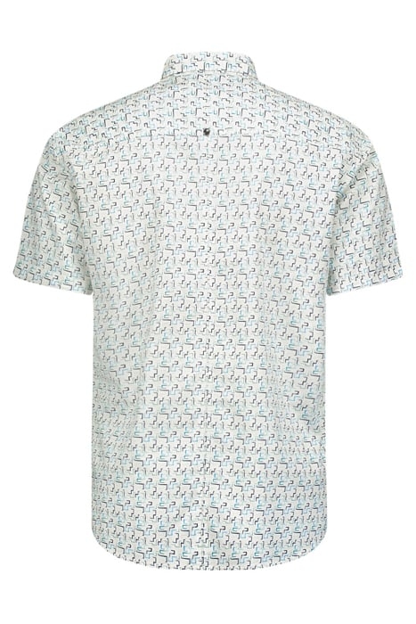 SHIRT SHORT SLEEVE STRETCH ALLOVER PRINTED AQUA 5