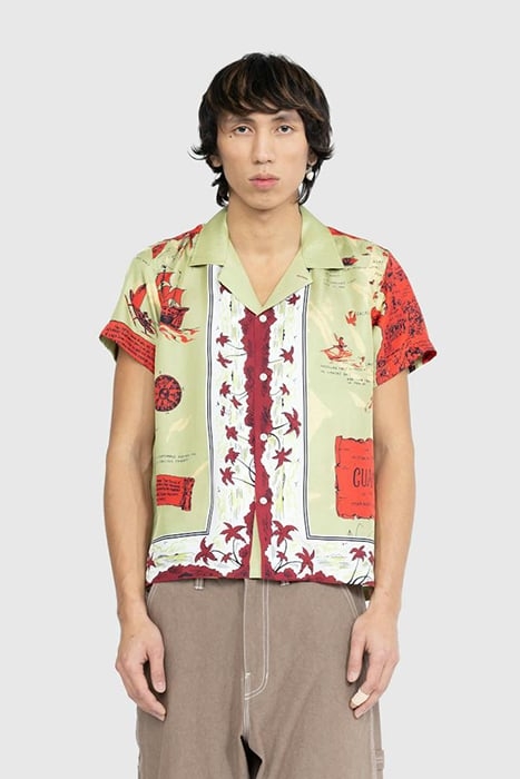 BODE – GUAM SHORT-SLEEVE SHIRT GREEN/RED 1