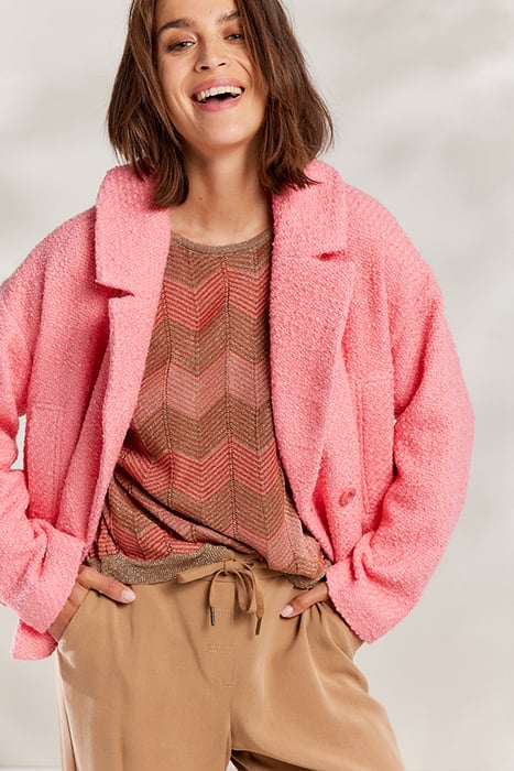 JACKET SPRING TWEED BRIGHT CORAL 3