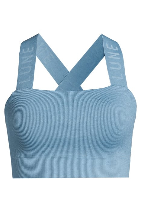 LUNA SCULPT LIGHT SUPPORT BANDEAU RIB BRA SPRING LAKE BLUE 3