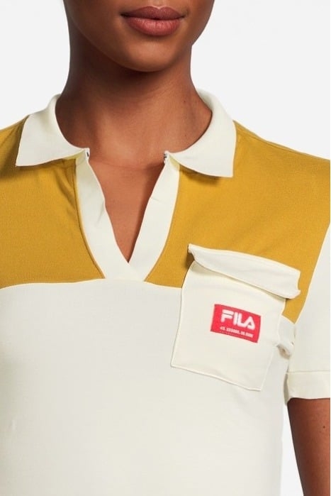 TERNI POLO DRESS SWEET CORN-CUMIN 4