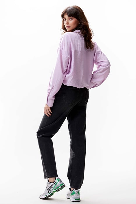 CROPPED BUTTON UP BLOUSE FAIR ORCHID 3