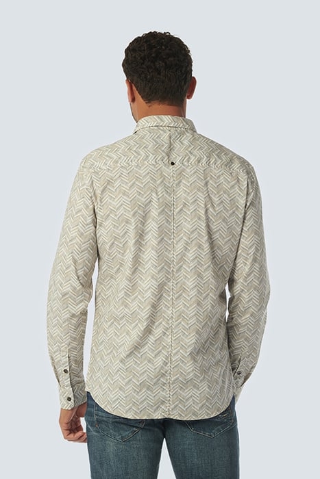 SHIRT STRETCH ALLOVER PRINTED CREAM 2
