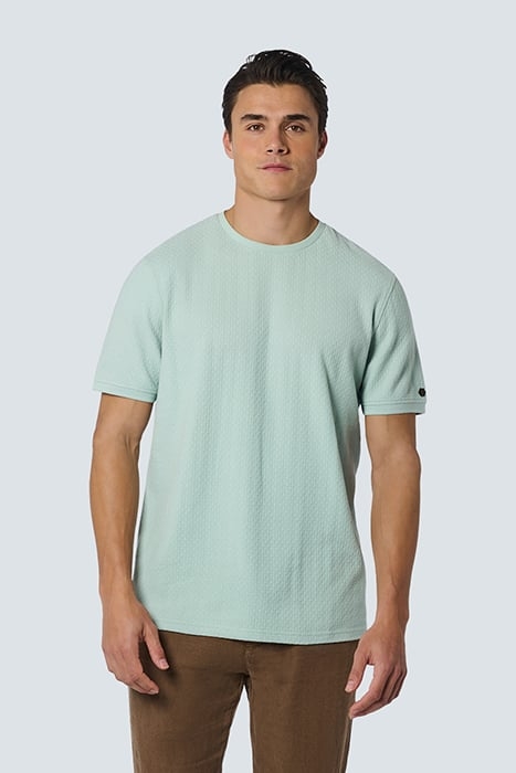 T-SHIRT CREWNECK SOLID JACQUARD MINT 1