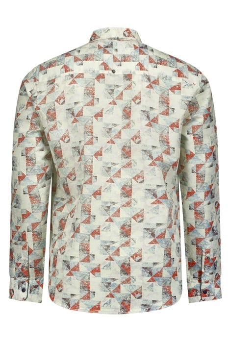 SHIRT ALLOVER PRINTED WITH LINEN CREAM 2