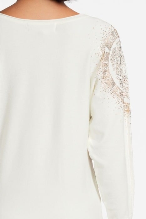 GUESS ECO LESLIE LOGO BAT SLEE CREAM WHITE 4