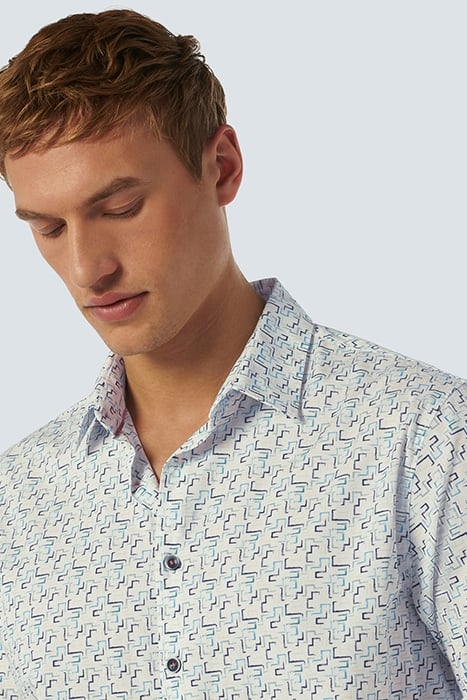 SHIRT SHORT SLEEVE STRETCH ALLOVER PRINTED AQUA 6