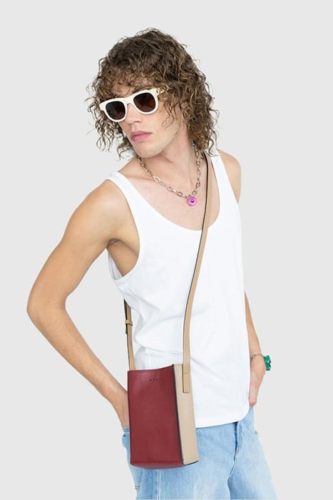 MARNI – UNISEX MUSEO NANO BAG RED/BEIGE 1