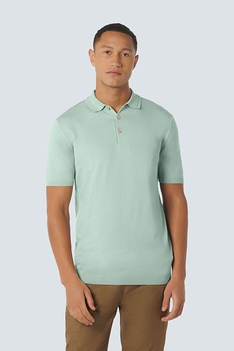 PULLOVER SHORT SLEEVE POLO BUTTON SOLID MINT 1