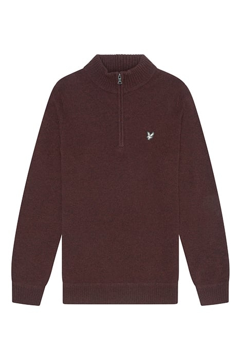 LAMBSWOOL QUARTER ZIP JUMPER RUBBER RED 4