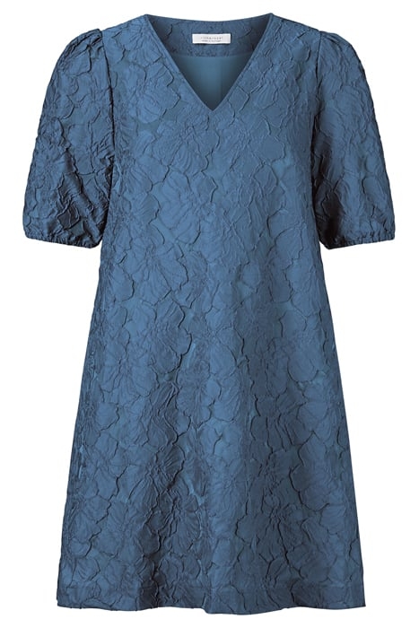 DRESS WITH V-NECK FRENCH BLUE 4