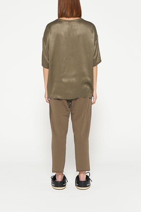 SATIN TEE DARK MOSS 3