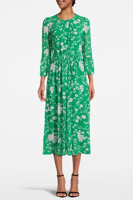 DR AMANDA- CAMELIA PRINT GREEN/CREAM 1