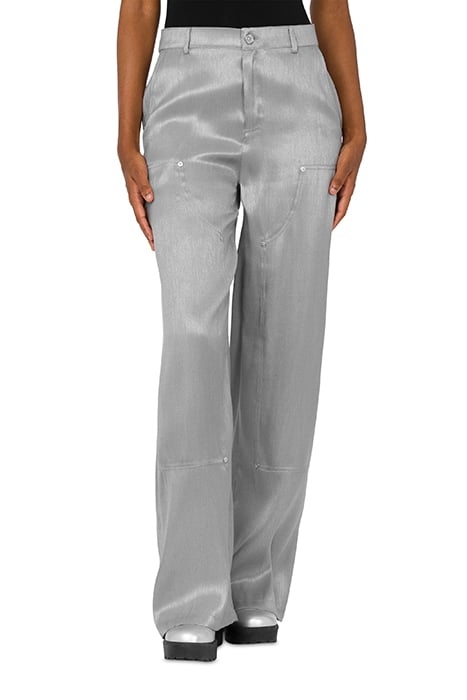 SILVER PALAZZO TROUSERS SILVER 1