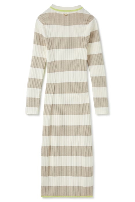 SPORTY STRIPE DRESS OATMEAL HEATHER STRIPE 4