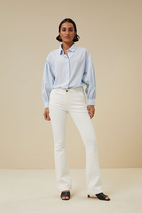 LEILA PANT TWILL T OFF WHITE 1