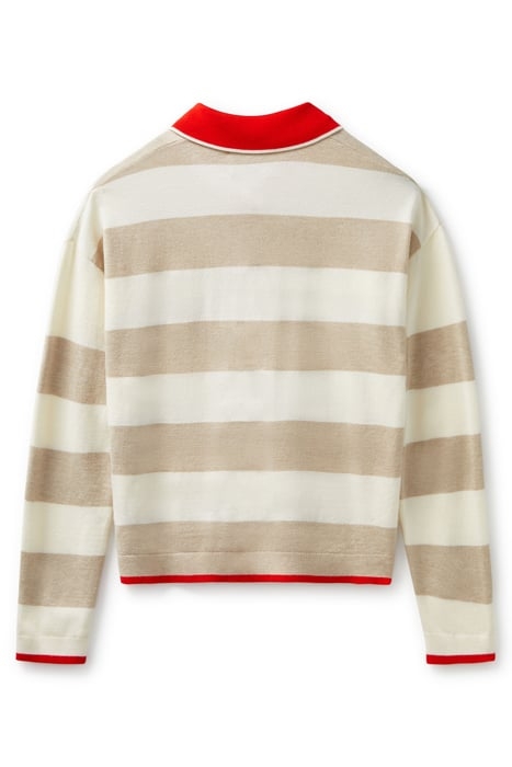 POLO SWEATER OATMEAL/SUGAR SWIZZLE 4