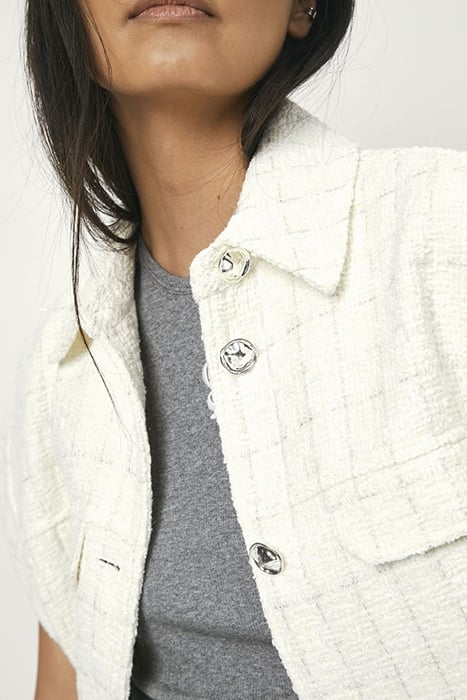 DENVER BOUCLÉ WAISTCOAT BUTTER CREAM 5