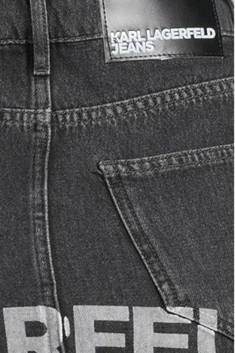 KLJ DENIM MINI SKIRT LOGO WASHED LIGHT GREY 5