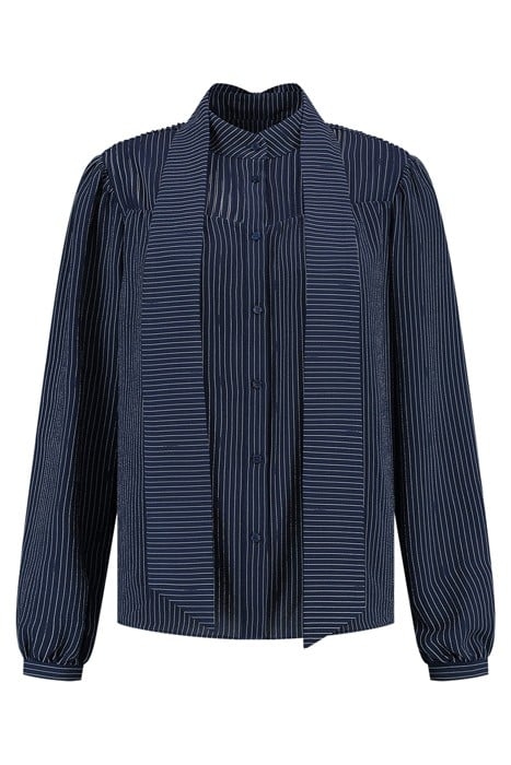 ANSELL PRINT BLOUSE DRESS BLUE 1