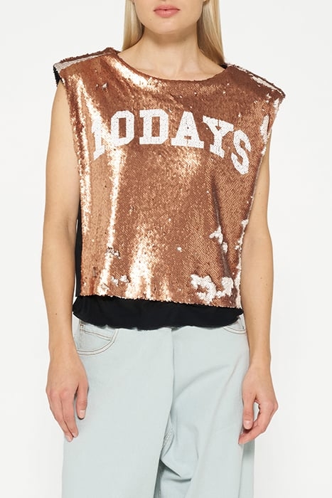 PADDED TOP SEQUINS ROSE GOLD 1