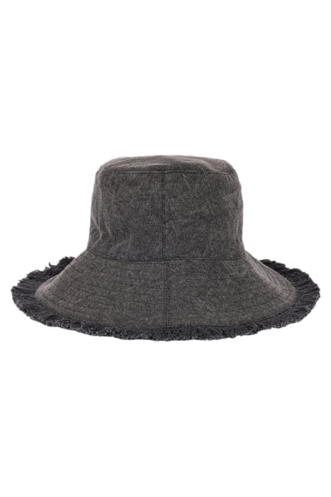 FRINGED BUCKET HAT JET BLACK 1