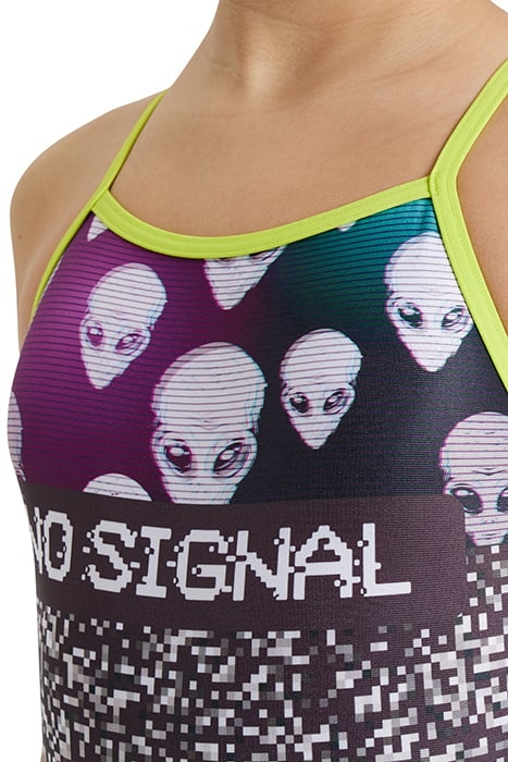 GIRL'S CRAZY ARENA SWIMSUIT LIGHTDROP BA BLACK-SOFT GREEN 4