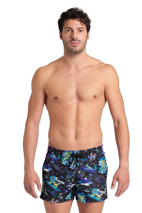 MEN'S ARENA FUN PLANET X-SHORT BLACK MULTI 1