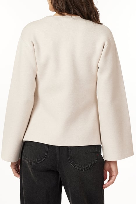 DOUBLE BREASTED FULL SLV CARDI OATMEAL HEATHER 2