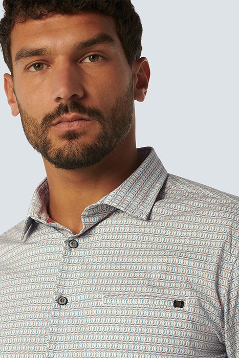 SHIRT STRETCH ALLOVER PRINTED DARK STEEL 6