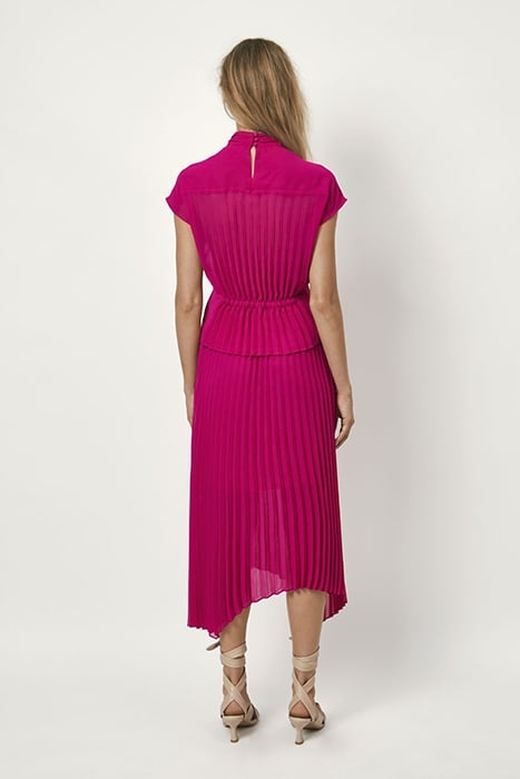 PENELOPE GATHERED DETAIL TOP HIBISCUS PINK 2