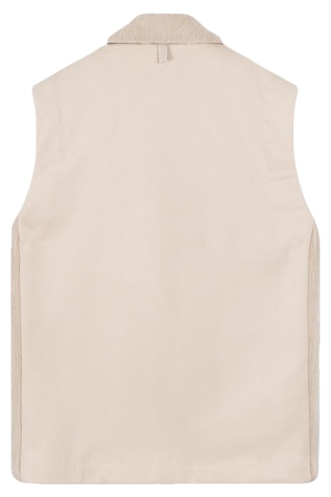 HAIRY SLEEVELESS BLAZER SEPIA SAND 4